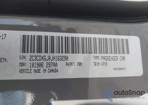 2018 Dodge Charger R/T Scat Pack Rwd from USA, damaged, VIN 2C3CDXGJ0JH163290